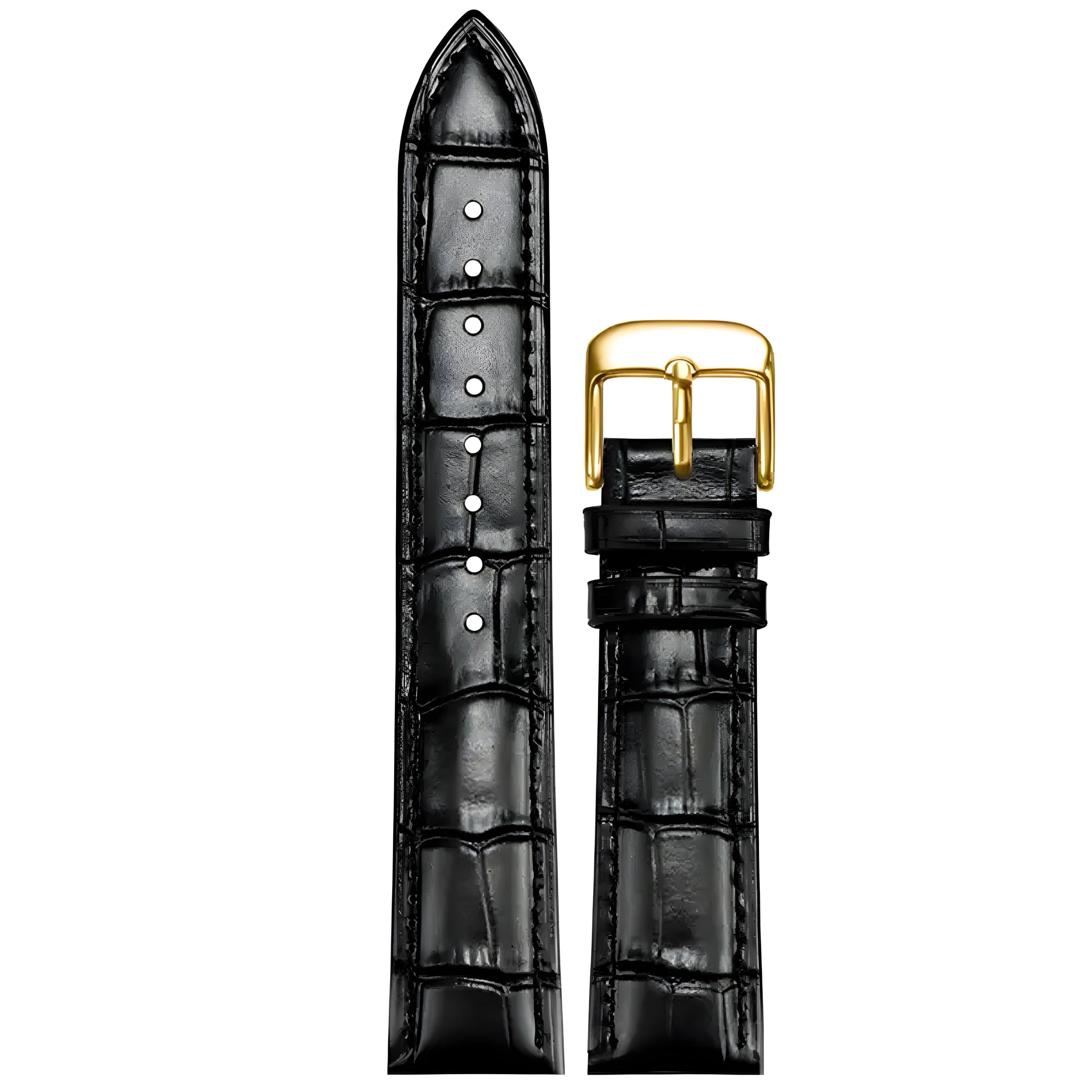black leather strap-22 mm